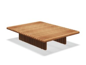 Rechteckiger niedriger Couchtisch aus Teakholz | Gloster | Deck