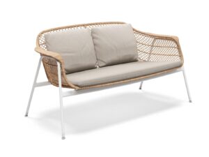 2-Sitzer Gartensofa aus Korbgeflecht | Gloster | Fresco