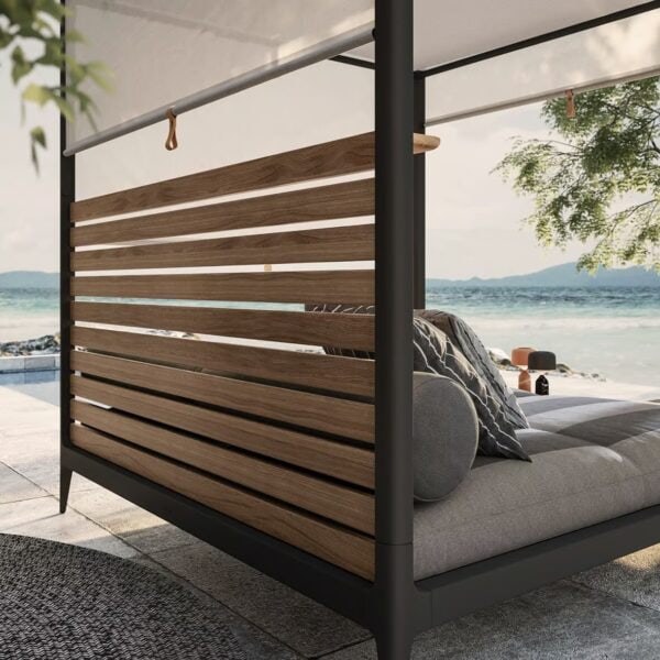 Loungebett aus Aluminium mit Baldachin | Gloster | Grid - Image 7