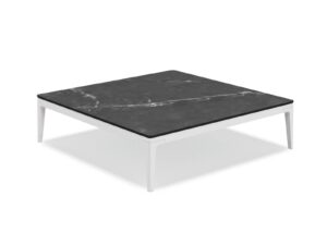 Quadratischer niedriger Garten-Beistelltisch aus Keramik | Gloster | Grid | Ab Showroom