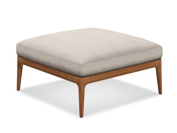Quadratischer Sitzpouf für den Aussenbereich aus Stoff | Gloster | Lima