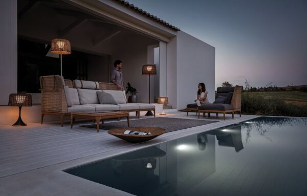 Eck- Gartensessel aus Korbgeflecht | Gloster | Lima - Image 11