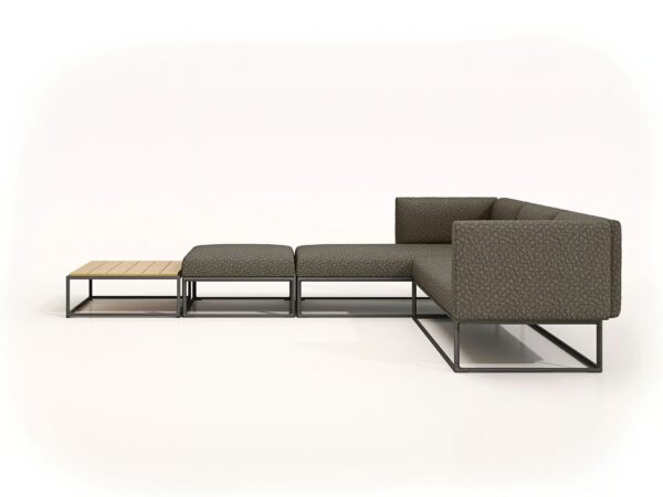 Rechteckiger niedriger Garten-Beistelltisch aus Aluminium und Holz | Gloster | Maya - Image 5