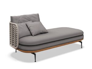 Gepolsterte Récamiere für den Garten aus Stoff | Gloster | Mistral