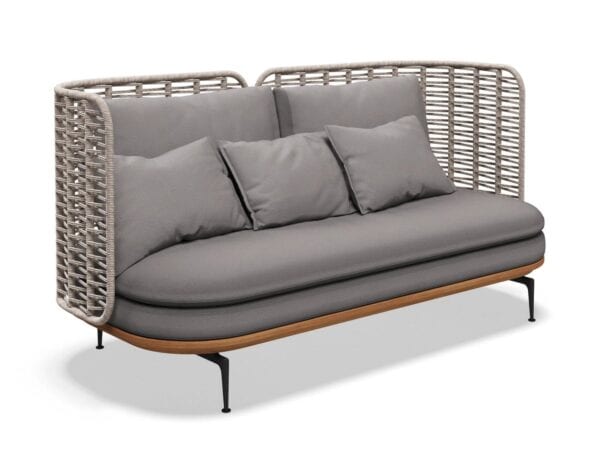 3-Sitzer Gartensofa aus Korbgeflecht mit hoher Rückenlehne | Gloster | Mistral