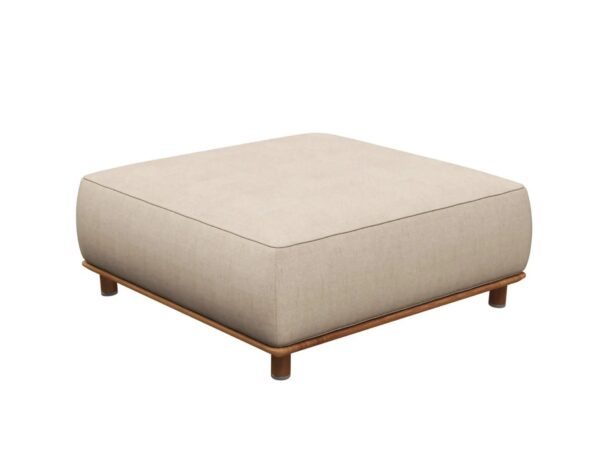 Quadratischer Sitzpouf für den Aussenbereich aus Stoff | Gloster | Salina