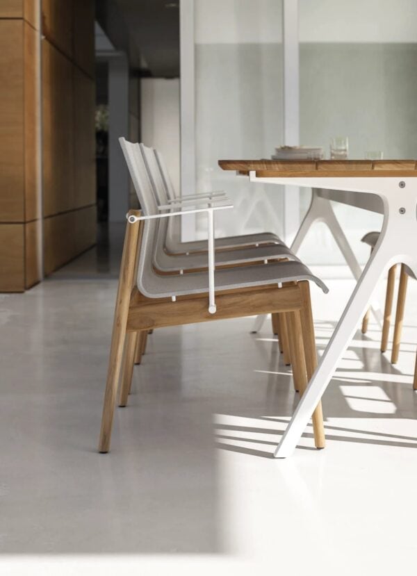 Rechteckiger Gartentisch aus Aluminium und Holz | Gloster - Image 7
