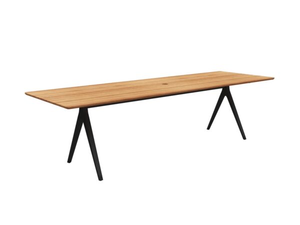 Rechteckiger Gartentisch aus Aluminium und Holz | Gloster - Image 4