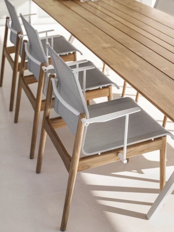 Rechteckiger Gartentisch aus Aluminium und Holz | Gloster - Image 6