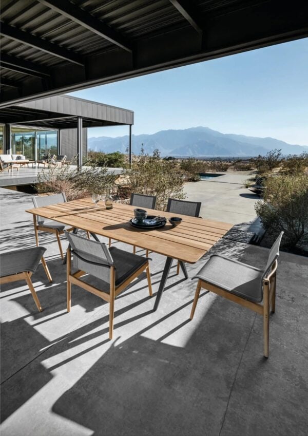 Rechteckiger Gartentisch aus Aluminium und Holz | Gloster - Image 5