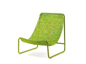 Gartensessel aus synthetischer Faser mit Kufengestell | Paola Lenti | Hammock
