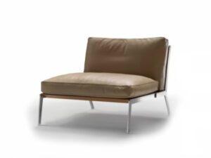 Sessel aus Leder mit abnehmbarem Bezug | Flexform | Happy