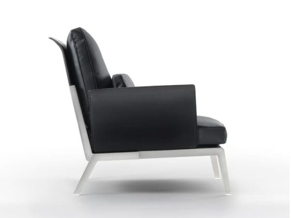 Bergère Sessel aus Leder mit abnehmbarem Bezug mit Armlehnen | Flexform | Happy Hour - Image 2