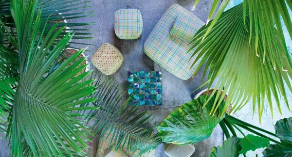Quadratischer Sitzpouf für den Außenbereich aus Stoff mit abnehmbarem Bezug | Paola Lenti - Image 2