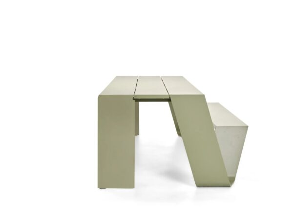 Picknicktisch aus pulverbeschichtetem Aluminium mit integrierten Stühle | Extremis | Hopper - Image 7
