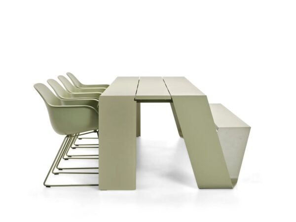 Picknicktisch aus pulverbeschichtetem Aluminium mit integrierten Stühle | Extremis | Hopper - Image 8