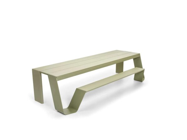 Picknicktisch aus pulverbeschichtetem Aluminium mit integrierten Stühle | Extremis | Hopper - Image 3
