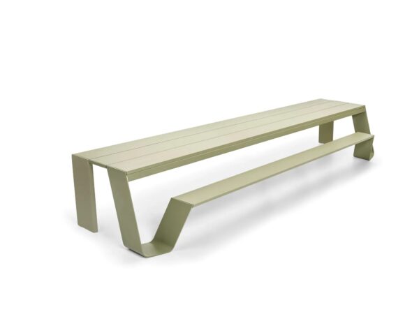 Picknicktisch aus pulverbeschichtetem Aluminium mit integrierten Stühle | Extremis | Hopper - Image 4