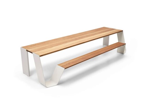 Picknicktisch aus Aluminium und Holz mit integrierten Stühle | Extremis | Hopper - Image 5