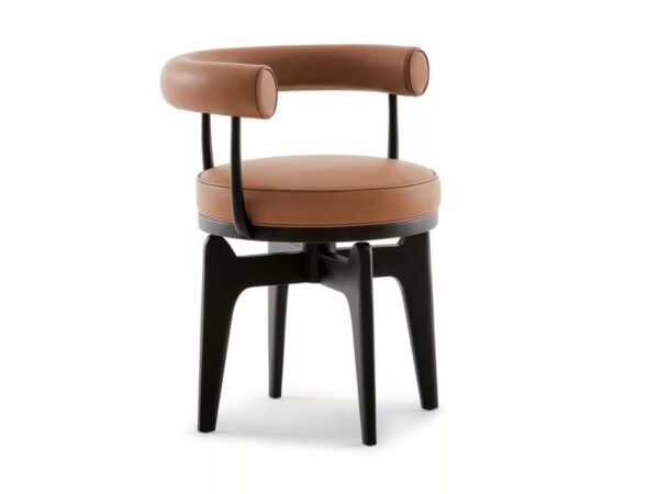 Drehstuhl Stuhl aus Leder mit Armlehnen | Cassina | Indochine - Image 2