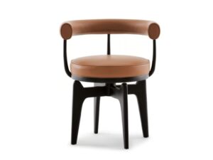 Drehstuhl Stuhl aus Leder mit Armlehnen | Cassina | Indochine
