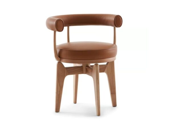 Drehstuhl Stuhl aus Leder mit Armlehnen | Cassina | Indochine - Image 3