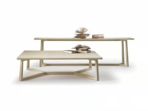 Rechteckiger Couchtisch aus massivem Holz | Flexform | Jiff