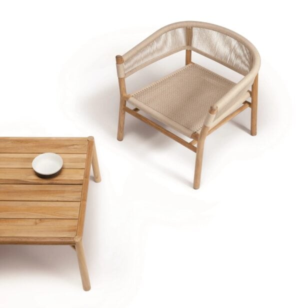 Lounge Gartensessel aus Seil mit Armlehnen | Ethimo | Kilt - Image 13