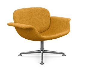 Drehbarer Loungesessel aus Stoff mit Armlehnen | Knoll | KN