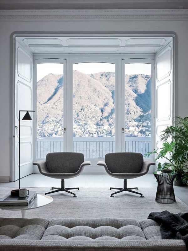 Drehbarer Loungesessel aus Stoff mit Armlehnen | Knoll | KN - Image 4