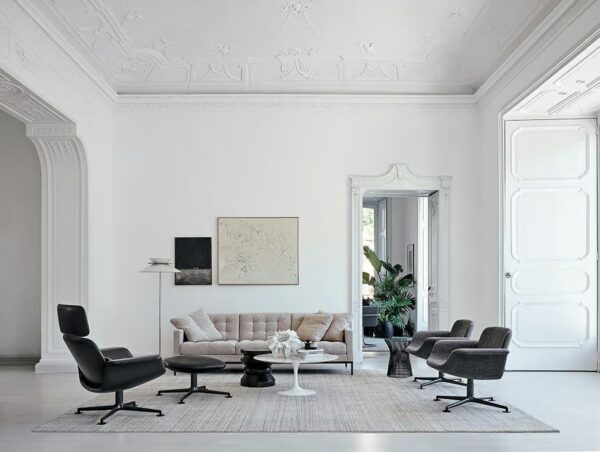 Drehbarer Loungesessel aus Stoff mit Armlehnen | Knoll | KN - Image 5