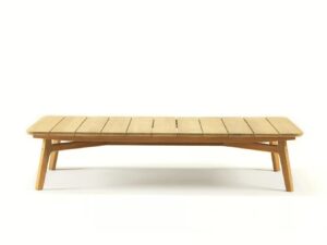 Rechteckiger Garten-Beistelltisch aus Teakholz | Ethimo | Knit