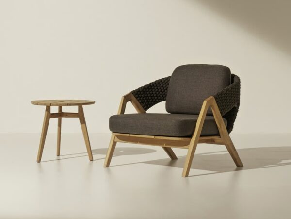 Runder Garten-Beistelltisch aus Teakholz | Ethimo | Knit - Image 7