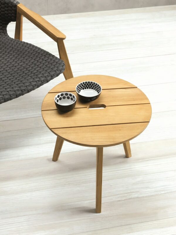 Runder Garten-Beistelltisch aus Teakholz | Ethimo | Knit - Image 8