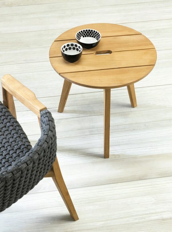 Runder Garten-Beistelltisch aus Teakholz | Ethimo | Knit - Image 9