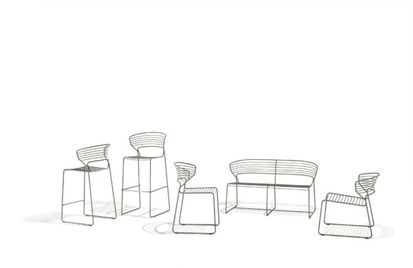 Hocker aus Stahl | Desalto | Koki Wire - Image 4