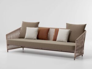 3-Sitzer gepolstertes Gartensofa aus Stoff | Kettal | Bitta Lounge
