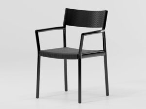 Stuhl aus Aluminium mit Armlehnen | Kettal | Passage