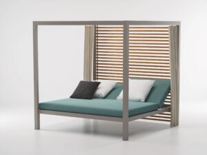 Verstellbares Loungebett mit Baldachin | Kettal | Landscape