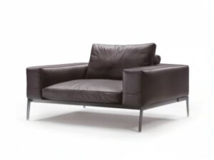 Sessel aus Leder mit abnehmbarem Bezug mit Armlehnen | Flexform | Lifesteel