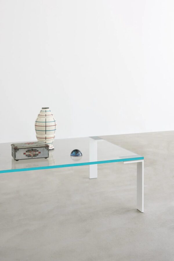 Rechteckiger Couchtisch aus Stahl und Kristal | Desalto | Liko Glass - Image 4