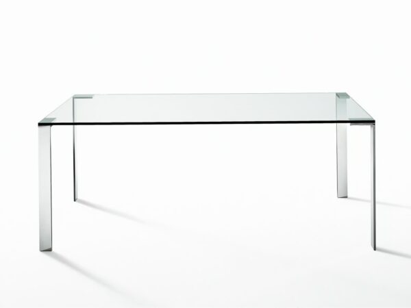 Tisch aus Stahl und Glas | Desalto | Liko Glass