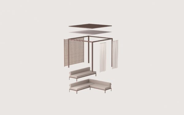 Gartenpavillon mit Sitzbank | Kettal | Pavilions - Image 3
