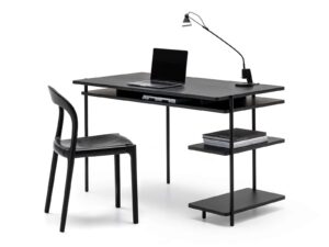 Rechteckiger Schreibtisch aus Holz mit Regalaufsatz | Living Divani | Aero