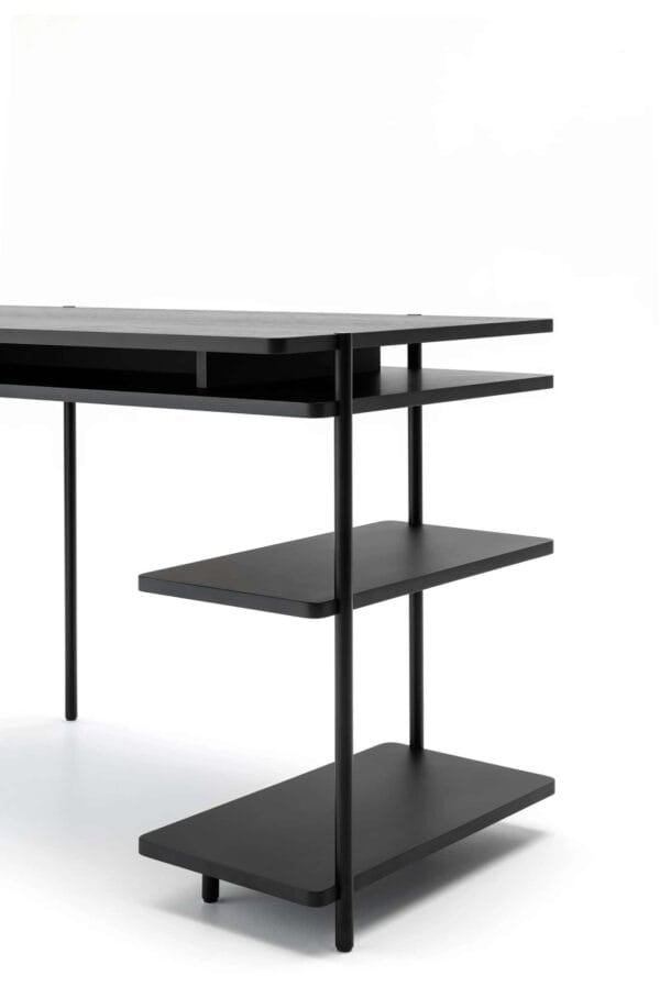Rechteckiger Schreibtisch aus Holz mit Regalaufsatz | Living Divani | Aero - Image 4