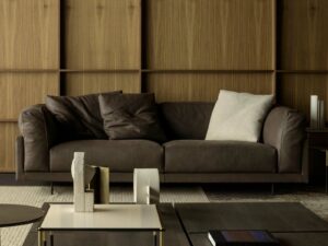 2-Sitzer modulares Sofa aus Leder | Living Divani | Echoo