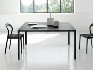 Quadratischer Esstisch aus Aluminium und Holz | Living Divani