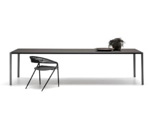 Rechteckiger Esstisch aus Aluminium und Holz | Living Divani