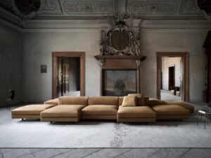 Doppelseitiges modulares Sofa aus Leder | Living Divani | Lorentz