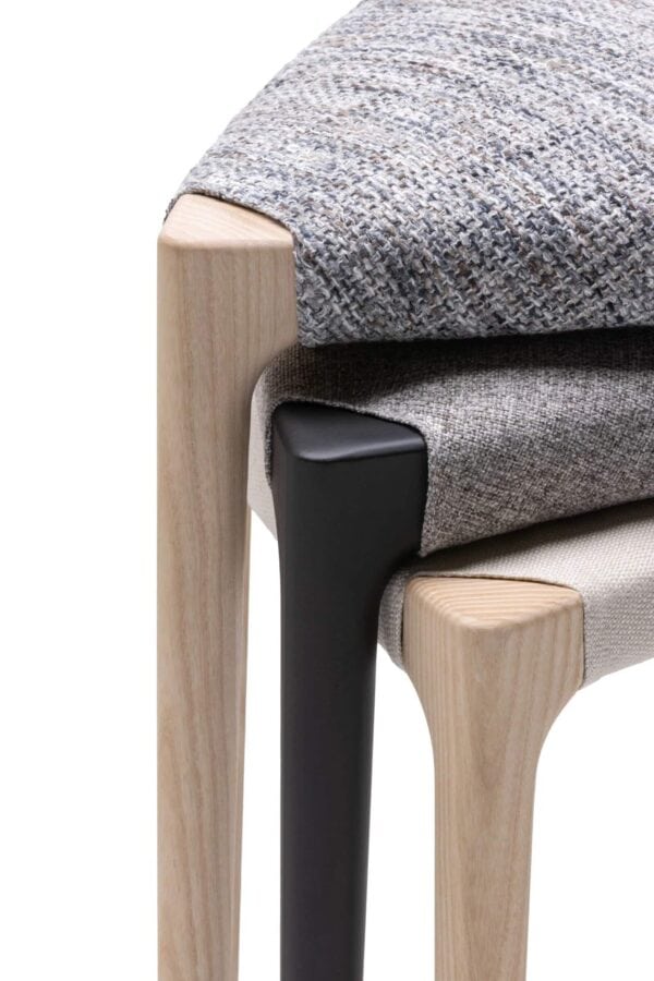 Stapelbarer Hocker aus Esche | Living Divani | Ticino - Image 7